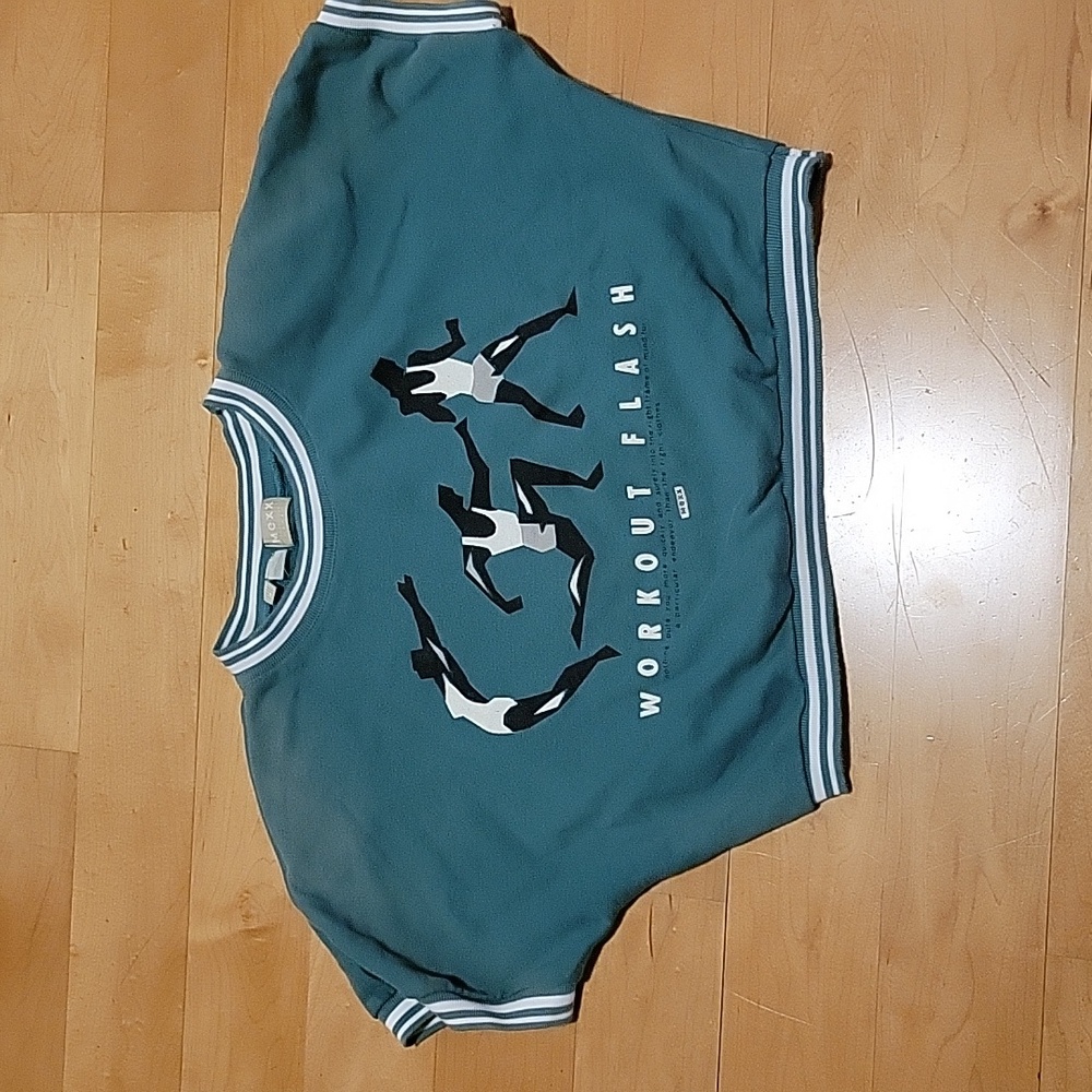 Vintage Crop Top Short Sleeve Sweatshirt M